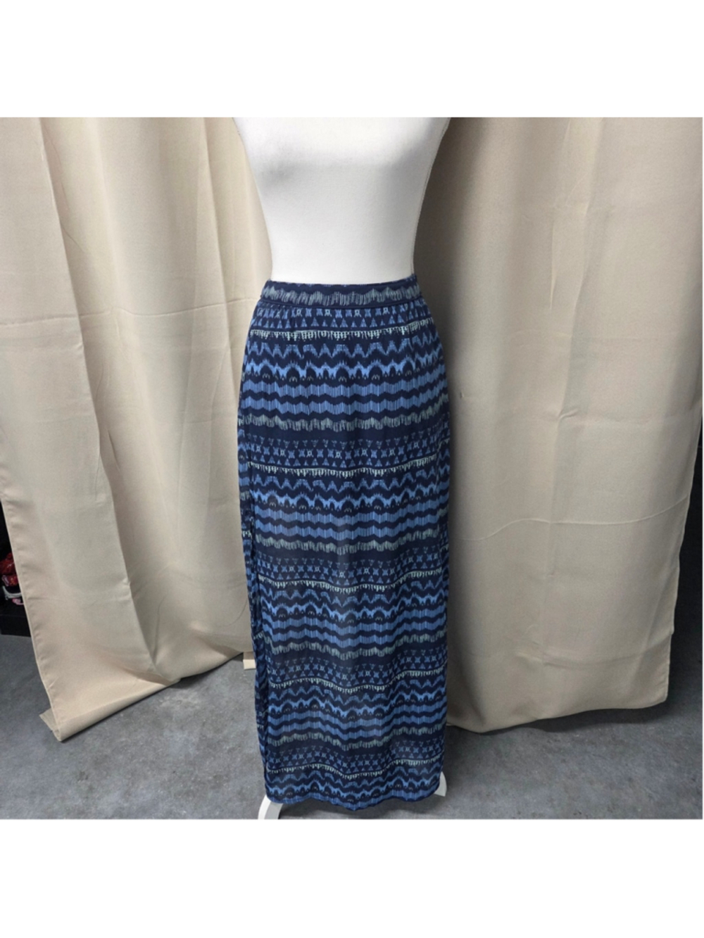 Hollister Navy Maxi Skirt Size S Whimsigoth Coastal Goth Indie Sleaze